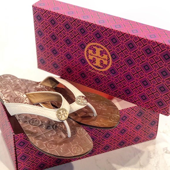Tory Burch Shoes - Tory Burch White Sandals 8